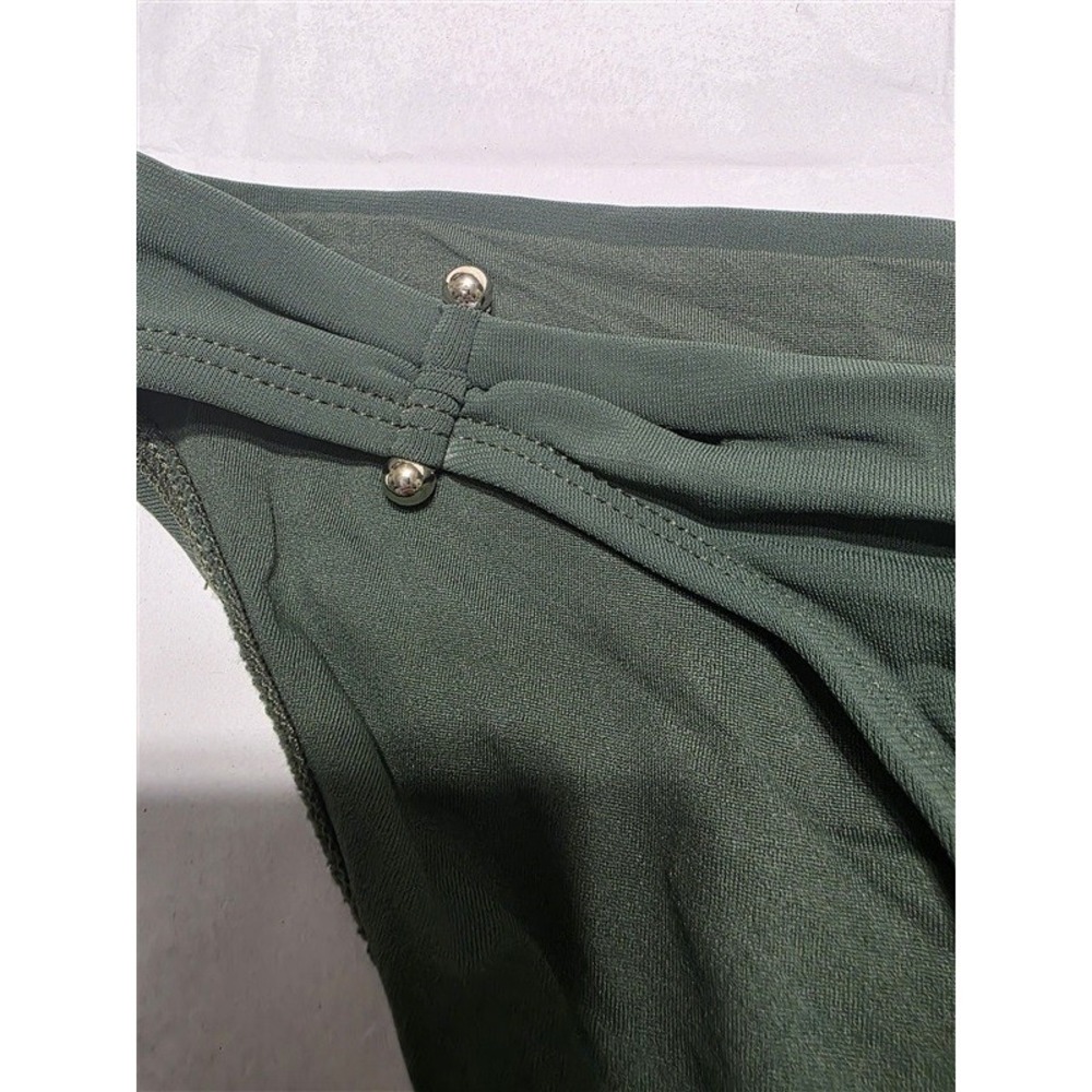 NWT Robin Piccone XS Luca Bar Bell Bikini Bottom Olive Green 132214